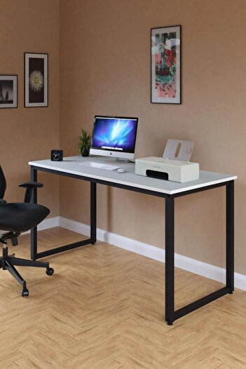 Ceramical Ms1 Computer Desk , Study Writing Table , Simple Style Desk For Home Office - 60x140 Cm - White