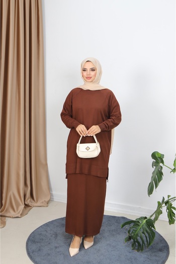 NİSUM MODA Mercerized Suit with Skirt