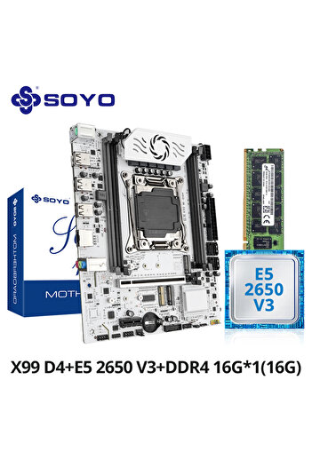 choice2 Motherboards SOYO X99 Gaming Motherboard Kit with Xeon E5 2650 V3 CPU & DDR4 16G*1 2133MHz Memory NV