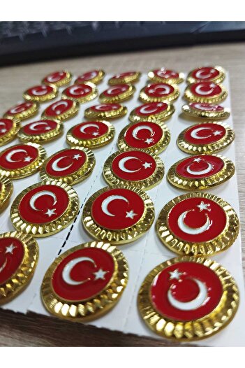 bidünyamadalya Türkiye Yaka Rozeti Yuvarlak Türk Bayrağı Rozeti