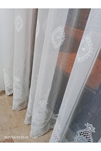 Store Taçhome serpme desenli tül perde