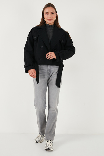 Lela Cotton Regular Fit Soft Textured Cashew Short Coat Coat 6810286