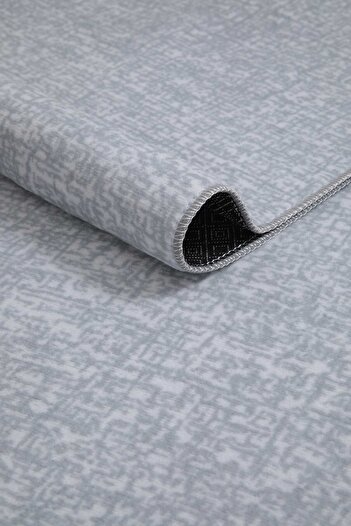 Valery Home Briella Grey-Cream Carpet Runner - Washable Non-Slip Base Cutting Roll