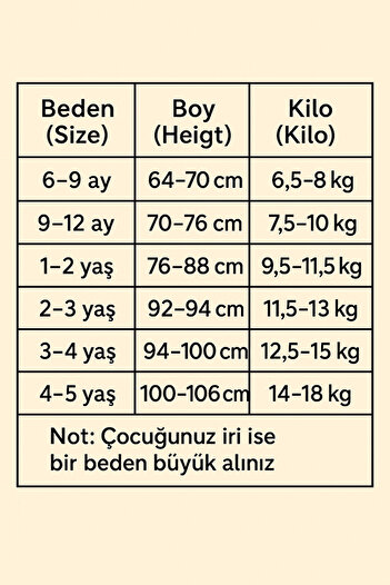 aden kids 0-4 Yaş Özel Karikatür Baskılı Bebek Ve Çocuk Pijama Seti - Geniş Yaka & Özel Beden Seçenekleri