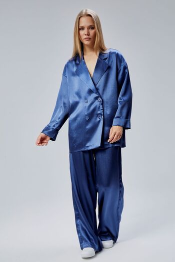 Bolivente Set satin oversize Indigo