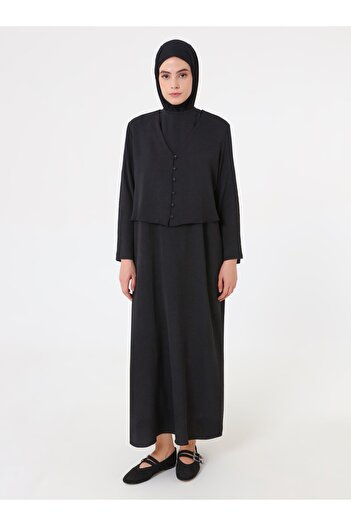 Refka Aerobin Dress Tunic Double Set - Black -