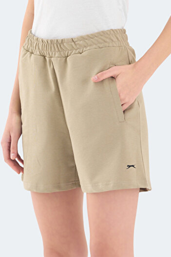 Slazenger Ramlah Set of 2 Women's Black - Beige Shorts with Pockets