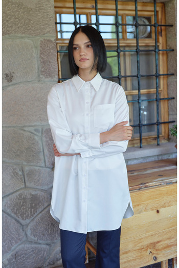 Fatma Atasoy Fit Dad Ecru Shirt