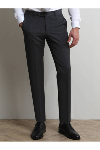 Kip Παντελόνι Anthracite Slim Fit Classic Wool Blend