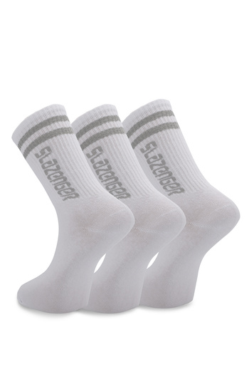 Slazenger Jinn 3-Pack Men's Sports White Socks