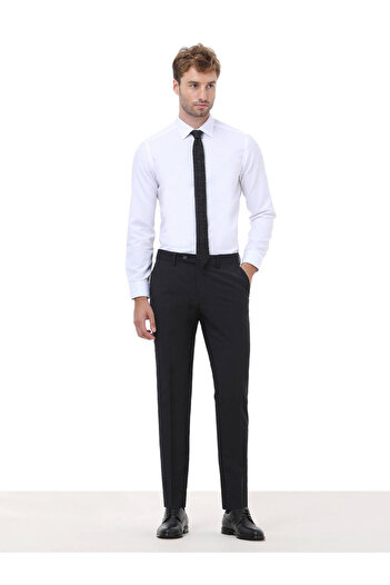 Kip Чорні Slim Fit - Класичні штани з вовняною сумішшю