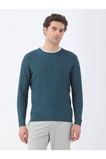 Kip Pulover din tricot jacquard cu decolteu rotund