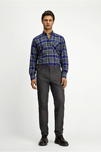Kiğılı Slim Fit Slim Fit Patterned Lycra Canvas / Chino Trousers