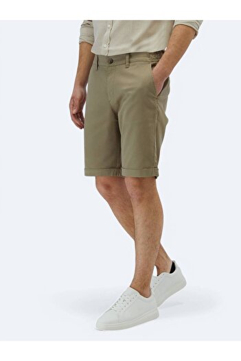 Kip Βιζόν Απλό Ύφανση Slim Fit Casual Βαμβακερό Μικτό Βερμούδα