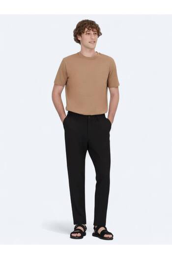 Kip Brown Crew Neck 100% Cotton T-Shirt