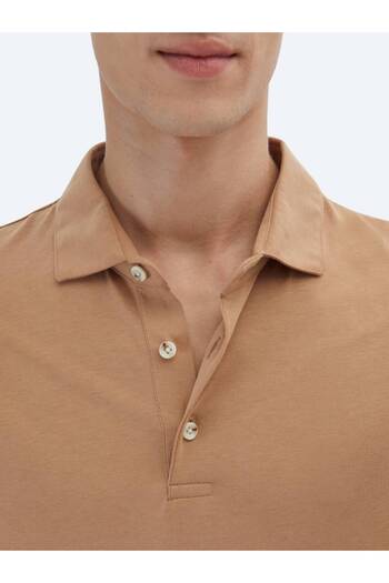 Kip Μπλουζάκι Mink Plain Polo Neck 100% βαμβάκι