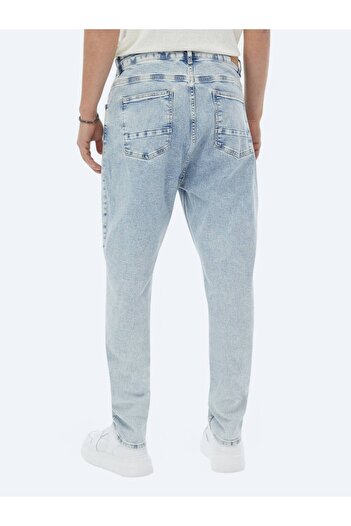 Kip Ανοιχτό μπλε παντελόνι Carrot Fit Denim - 100% βαμβάκι
