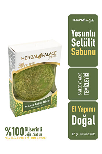Herbal Palace Fiber and Seaweed Cellulite Soap - Helps with Firming - Natural Soap with Glycerin