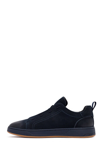Derimod Men's Navy Blue Lace-Up Nubuck Leather Sneaker, Winter Sports Shoes 25Wfd6970V3