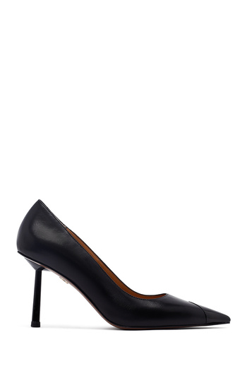 Derimod Women's Black Thin Heeled Leather Stiletto, High Heel Shoes 25Afd100918