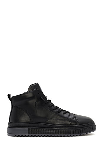Derimod Men's Black Zippered Leather Sports Boots 25Wfd692918