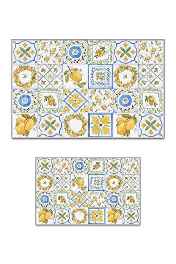 Homefesto Decorative Modern Design Non-Slip Base Double Set Bath Mat & Toilet Seat Set-2 Pieces