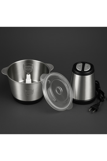 SPEEDSTORE Electric chopper, stainless steel bowl 2L, copper motor 300W, vegetables, meat, fruits