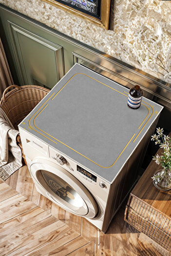 Homefesto Anti-Slip Base Washing Machine Cover Modern Useful Washable Mat Çmş16