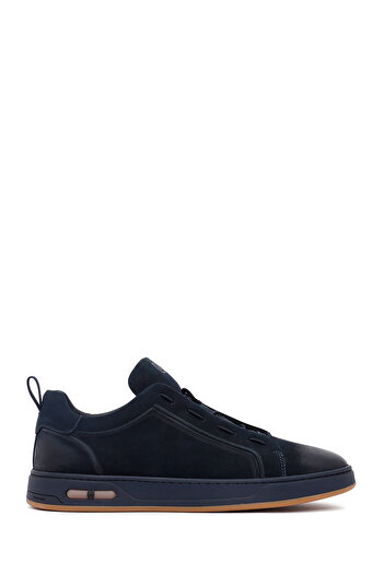 Derimod Men's Navy Blue Lace-Up Nubuck Leather Sneaker, Winter Sports Shoes 25Wfd6970V3