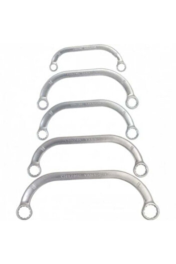TEHNOSHOP Set of 5 U-shaped ring wrenches 8x10-21x22mm, Chrome Vanadium