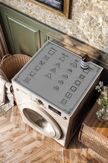 Homefesto Anti-Slip Base Washing Machine Cover Washable Modern Useful Mat Çmş04