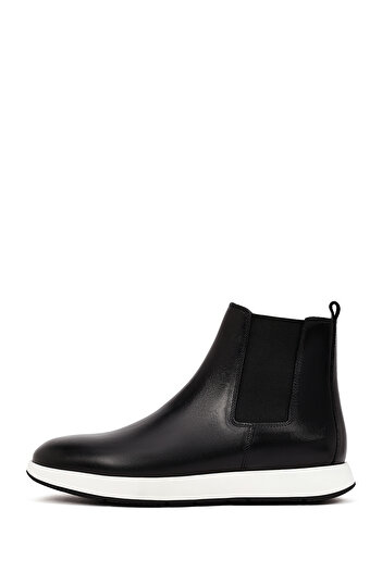 Derimod Men's Black Leather Chelsea Sports Boots 25Wfd632918