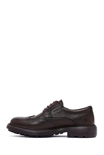 Derimod Men's Brown Lace-Up Thick Sole Leather Casual Shoes 25Wfd7509Ft