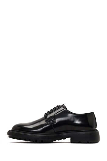 Derimod Men's Black Lace-Up Leather Casual Shoes 25Wfd604322