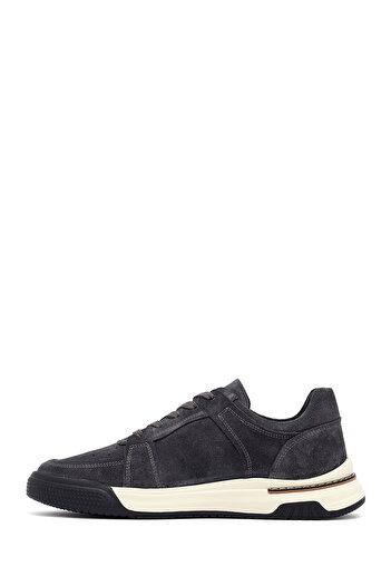 Derimod Men's Gray Lace-Up Suede Leather Sneaker 25Sfd641710