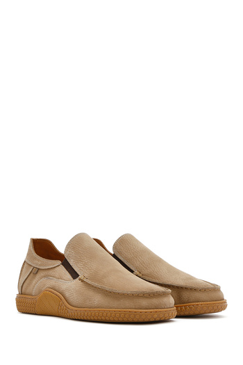 Derimod Ανδρικά παπούτσια casual από γνήσιο δέρμα Nubuck σε μπεζ χρώμα Casual καθημερινά παπούτσια 25SFD8000V3