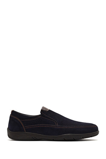 Derimod Men's Navy Blue Nubuck Leather Casual Loafer 25Sfd7112V3