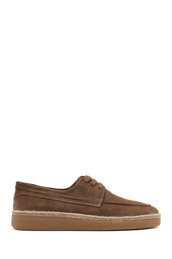 Derimod Men's Mink Lace-Up Suede Leather Casual Shoes 25Sfd 631910