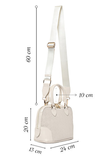 Derimod Women's Cream Long Strap Printed Crossbody Bag 25Sbd 201626