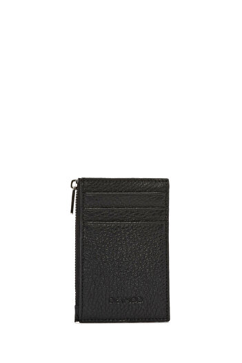 Derimod Men's Black Leather Card Holder 000A2D3146Ft
