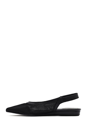 Derimod Women's Black Open Back Summer Ballerina Shoes 25Sfd18126F