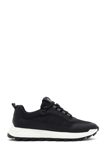 Derimod Men's Black Lace-Up Thick Sole Leather Sneaker 25Sfd69536F