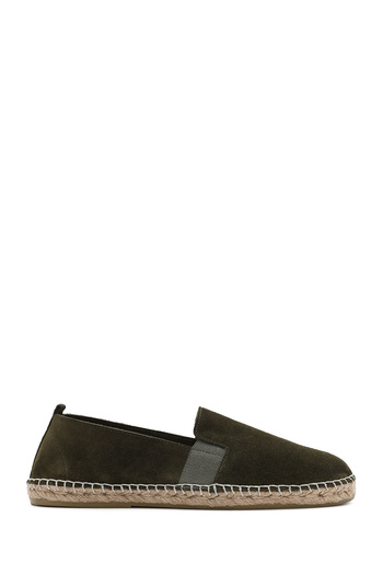 Derimod Men's Green Suede Leather Espadrille 25Sfd 770010
