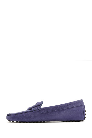 Derimod Women's Navy Blue Suede Leather Genuine Leather Shoes Casual Daily Shoes 25Sfd291010