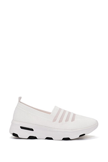 Derimod Γυναικείο λευκό υφασμάτινο casual sneaker Zero 25SFE49526F