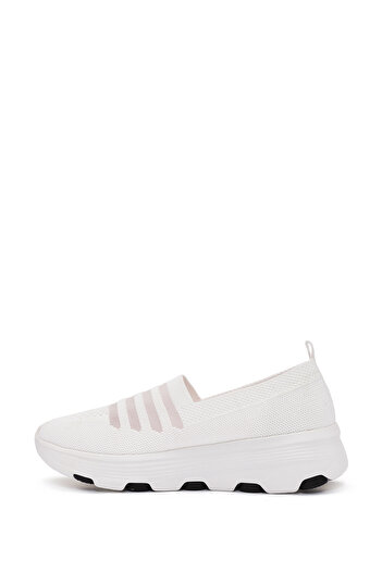 Derimod Γυναικείο λευκό υφασμάτινο casual sneaker Zero 25SFE49526F