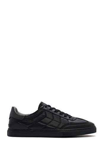 Derimod Ανδρικό δερμάτινο sneaker με κορδόνια σε μαύρο χρώμα 25SFD674818