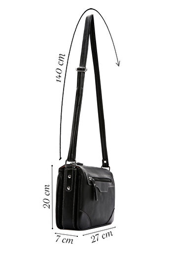 Derimod Women's Black Long Strap Crossbody Bag 25Sbd2103Ft