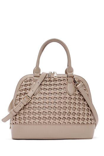 Derimod Women's Mink Long Strap Knitted Shoulder Bag 25Sbd 282629