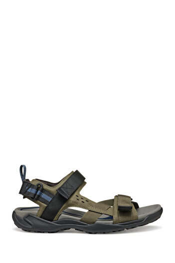Geox Men's Green U Terreno + B Te + Nbk Sy Double Strap Fabric Sandals U4550B011Ekc3009